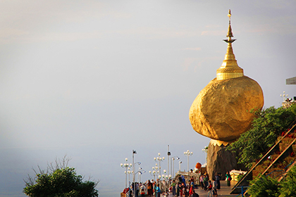 Kyaikhtiyo Pagoda or the Golden Rock, the Signature of Mon State